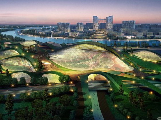 Tianjin eco city for 350000-residents in China