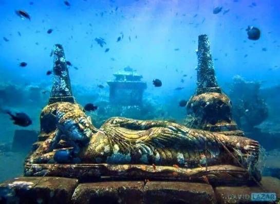 Bali underwater temple